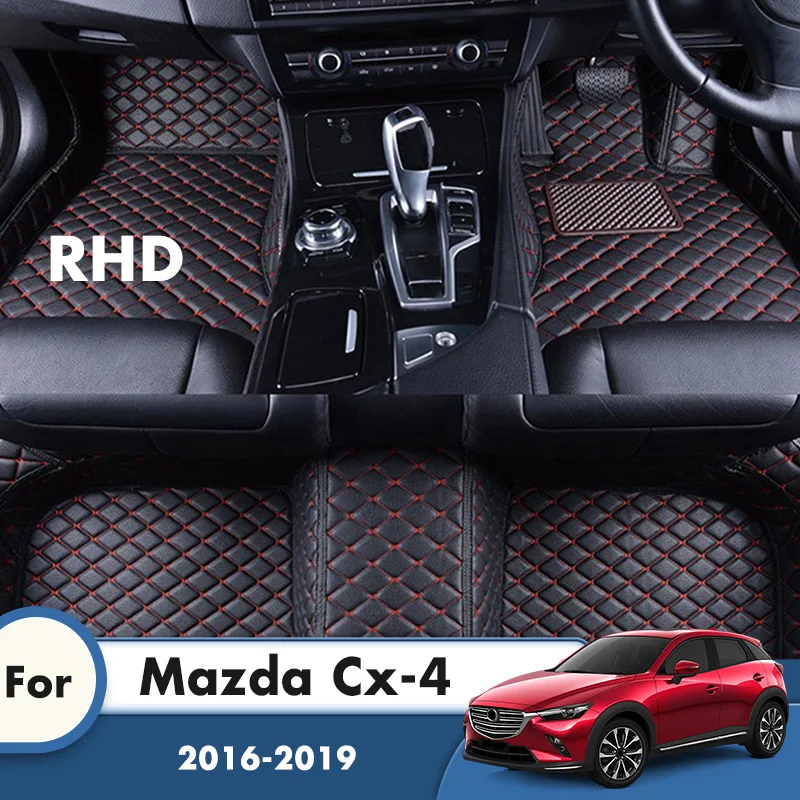 

RHD Custom Car Floor Mats For Mazda Cx-4 CX4 CX 4 2019 2018 2017 2016 Interior Accessories Carpets Styling Foot Pads Covers Rugs