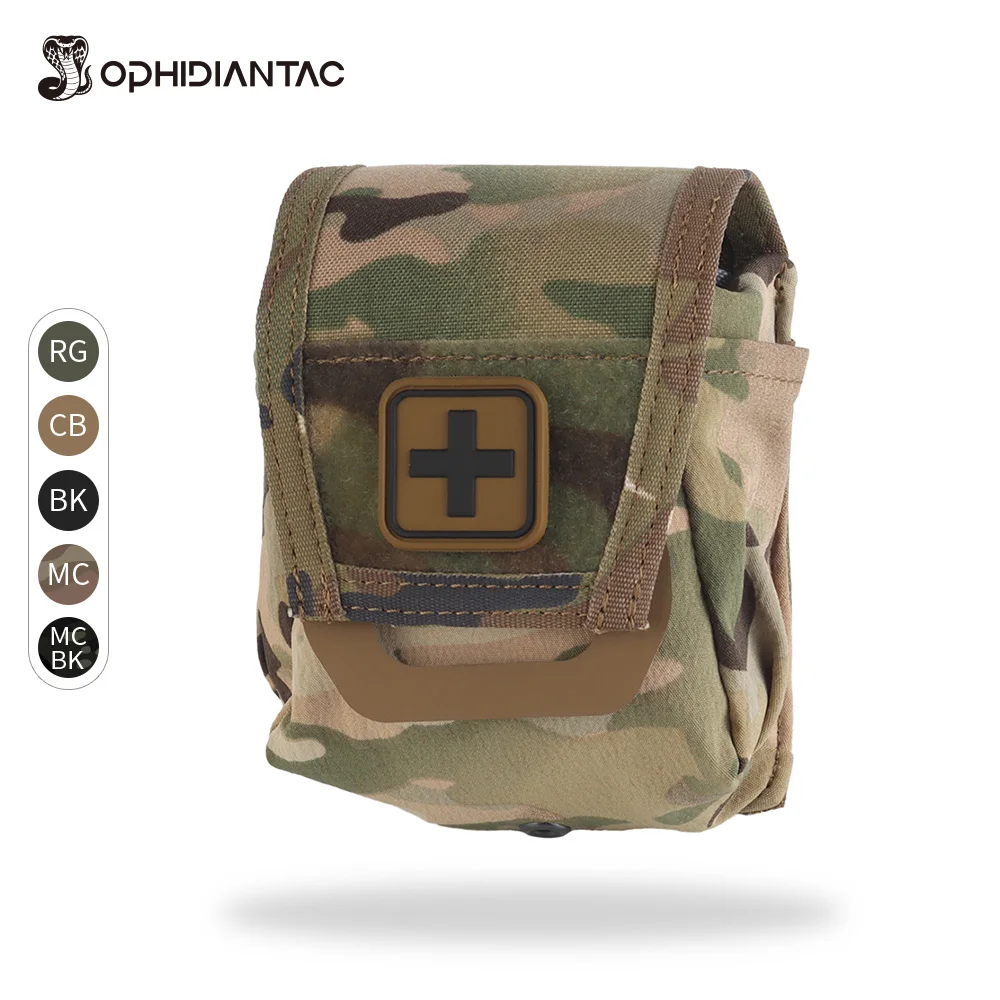 

OPHIDIANTAC Small Medical Pouch Split Design MOLLE Medical Kit for Belt Plate Carrier Hunting Accessories