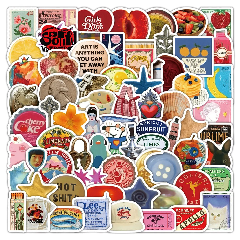 102 Sheets INS Vintage Element Stickers, Aesthetic Decorative Decals for Phone Case Laptop Journal Giajar Sticker Store