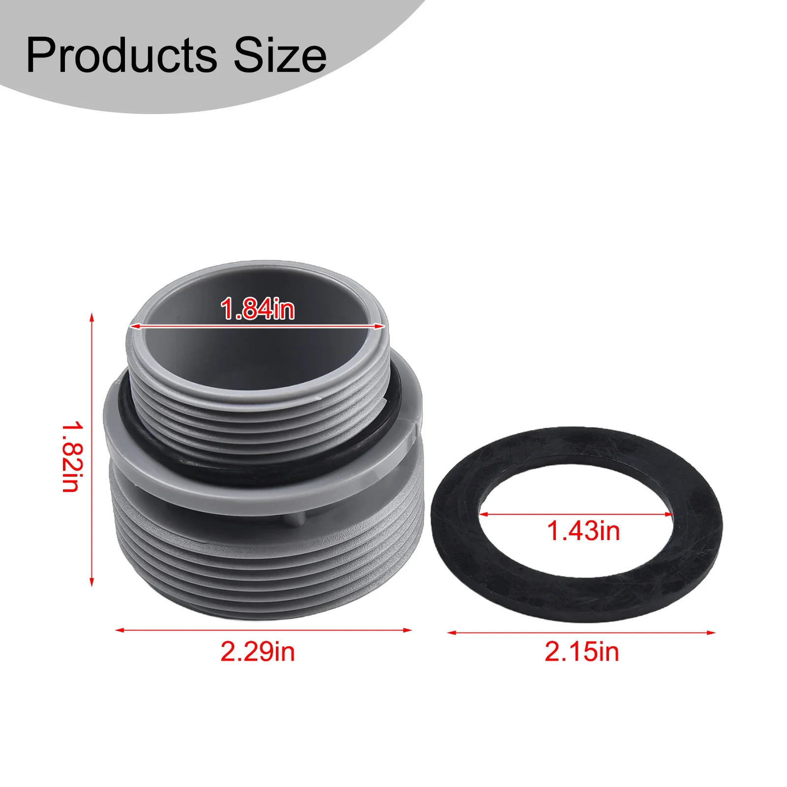For Intex Pool Adapter Kit 4560 for Converting 40mm Hose 1 1/2 Inlet Inch Outlet Compatibility with Multiple Pool Filters