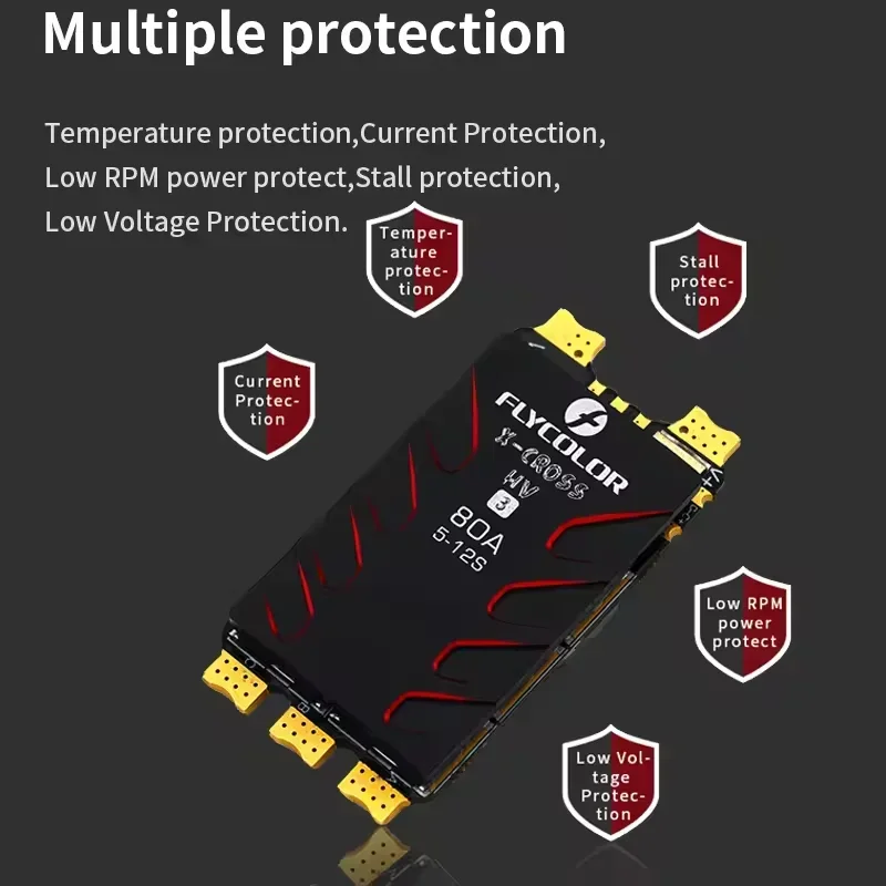 FLYCOLOR X-CROSS HV3 60A/80A/120A/160A ESC 5-12S BLHeli-32 Dshot Proshot 64MHz 32-Bit Speed Controller RC FPV Drone  Accessories