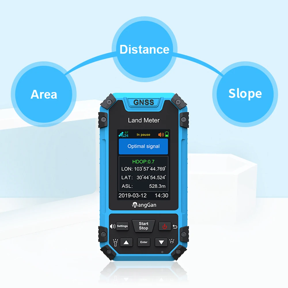 WangGan Handheld GPS Plough Land Meter WangGan GPS Land Surveying Machine Professional GNSS receiver Area Measurement