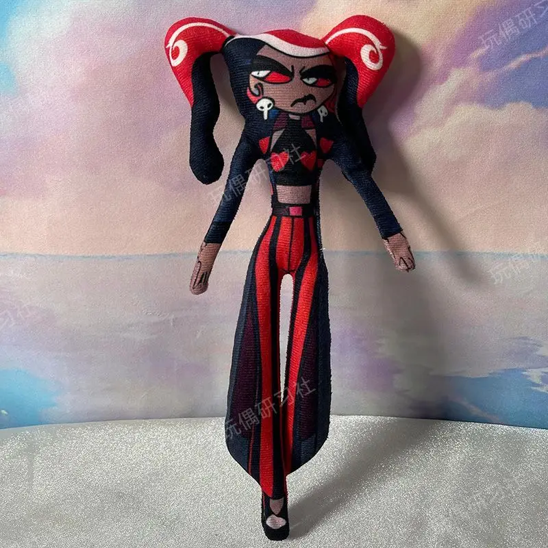 28cm Hazbin Hotel Alastor Stuffed Animal Plushie with Movable Skeleton Abstract Monster Cute Kawaii Desk Ornament Surprise Gift