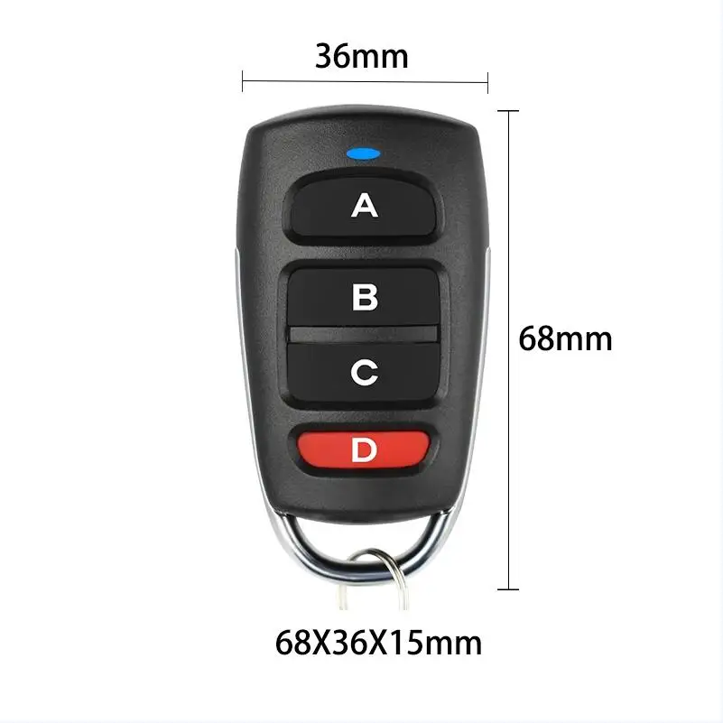 Duplikator kunci pemancar genggam Remote Control, untuk 8 / 10 DIP saklar 433MHz 433.92MHz kode tetap pintu garasi Universal