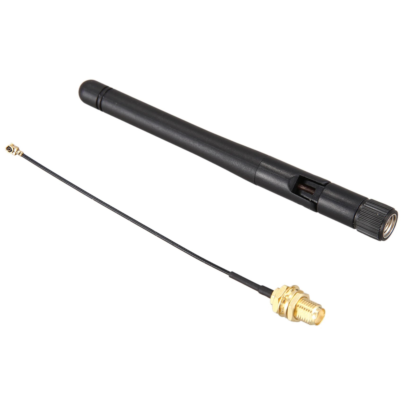 

Efficient 5X 433Mhz Antenna 3Dbi GSM RP-SMA Plug Rubber Waterproof Lorawan Antenna + IPX To SMA Small Cable Extension