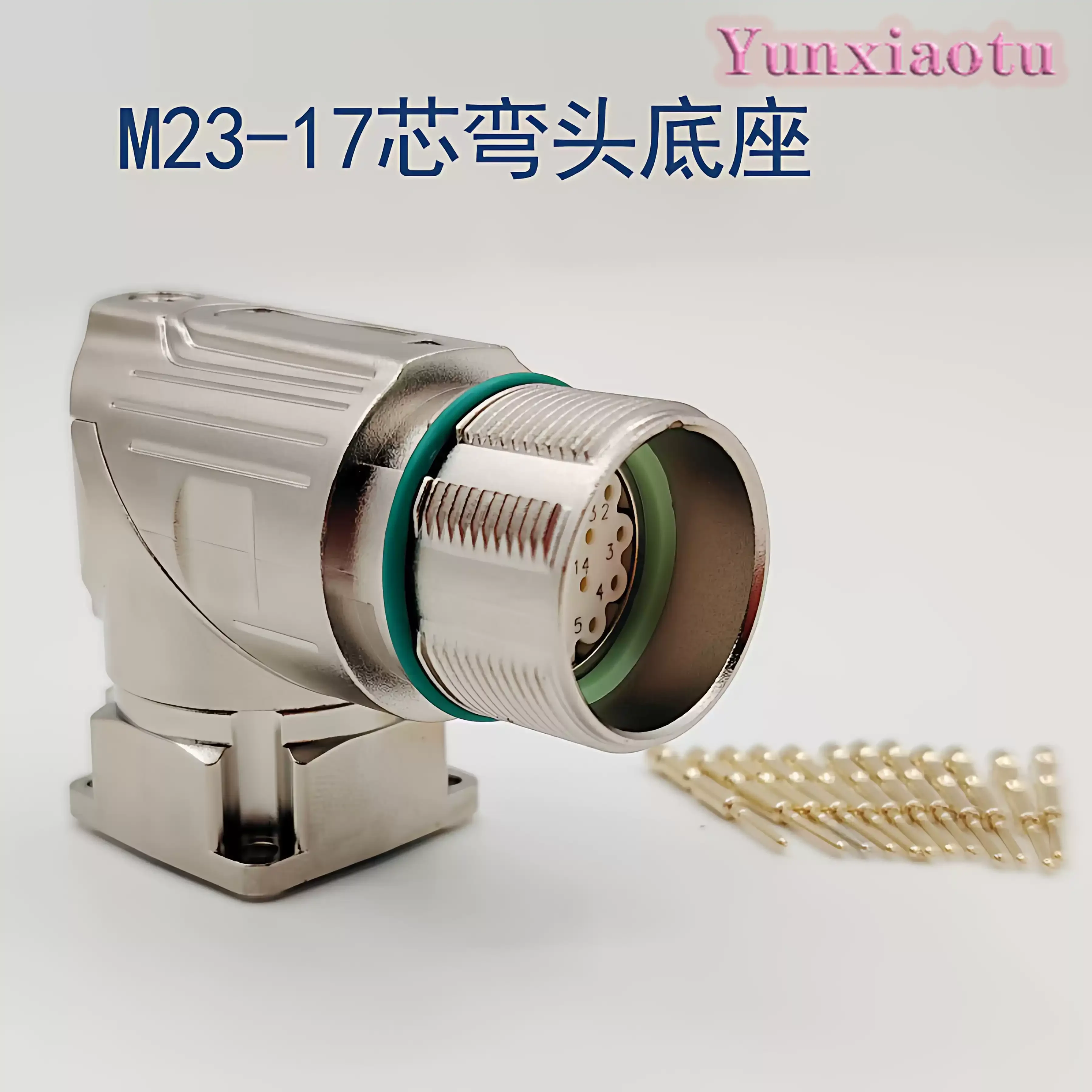 Standard M23 Straight Type Internal Thread/External Thread 17 Pin Encoder Plug or Female Male Connector Single
