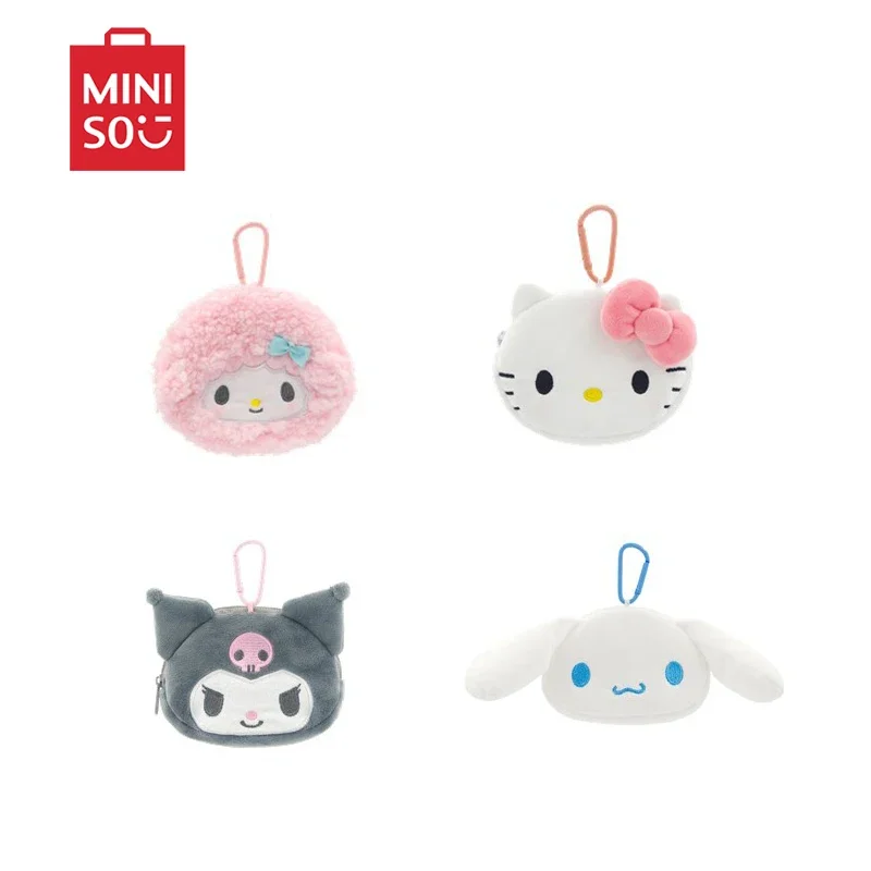 

Sanrio Girl Heart Cute Cartoon Kuromi Cinnamoroll My Melody Wallet Storage Bag Plush Portable Fashion Exquisite Pendant Gift