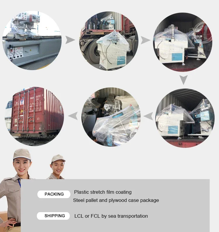 Fresatrice portatile per slot d'acqua per porte e finestre UPVC da 45 gradi