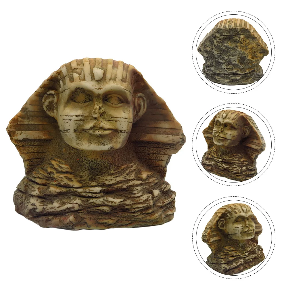 

Sphinx Fish Tank Ornament Premium Resin Statue Aquarium Craft Decoration Underwater Landscape Decor for Safe Fish Environment