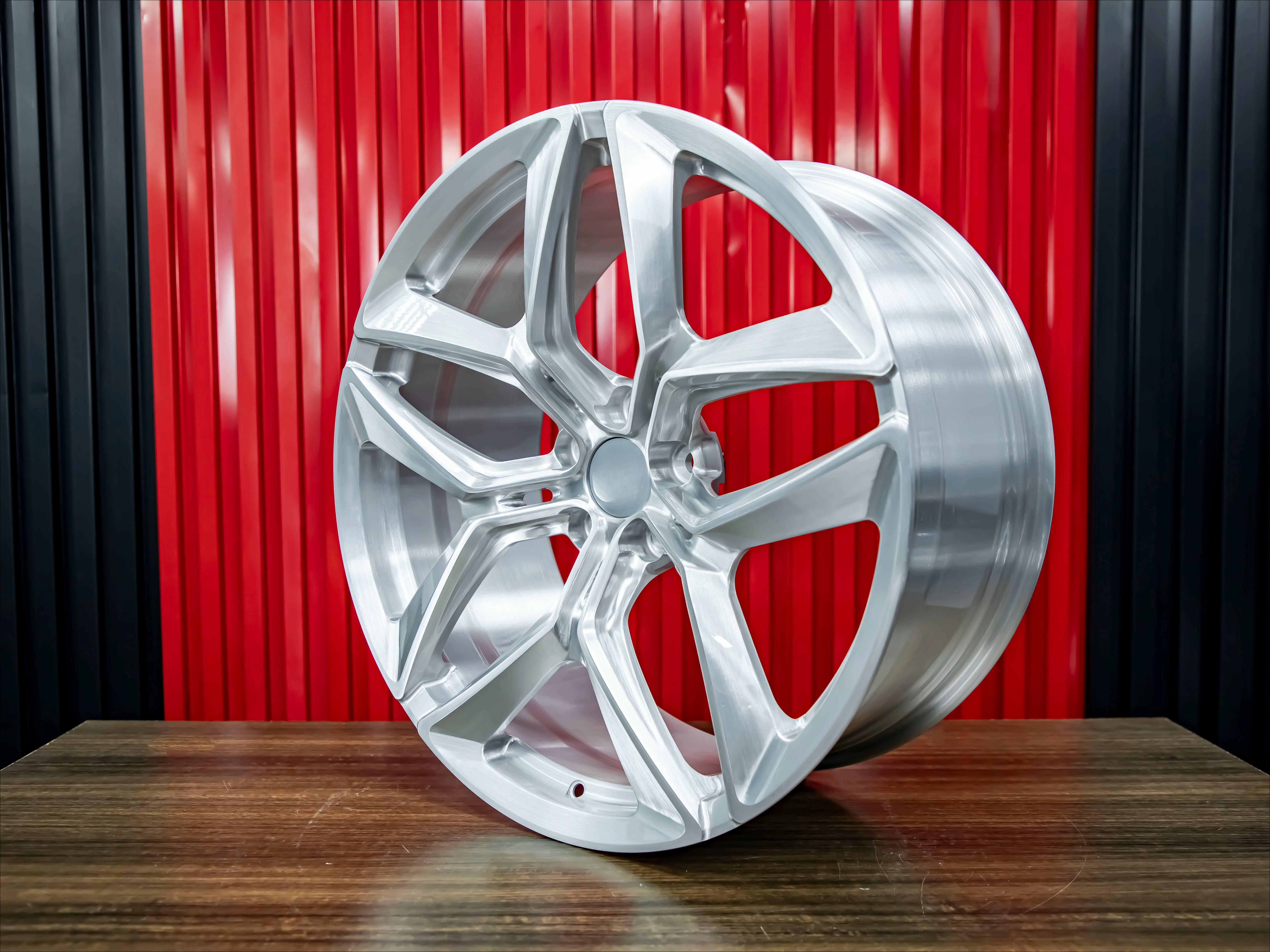 For High Quality Aftermarket Aluminium Alloy Five Spoke Brushed Finish Forged Wheel 5x120 20-22 Inch New for Tesla Model X