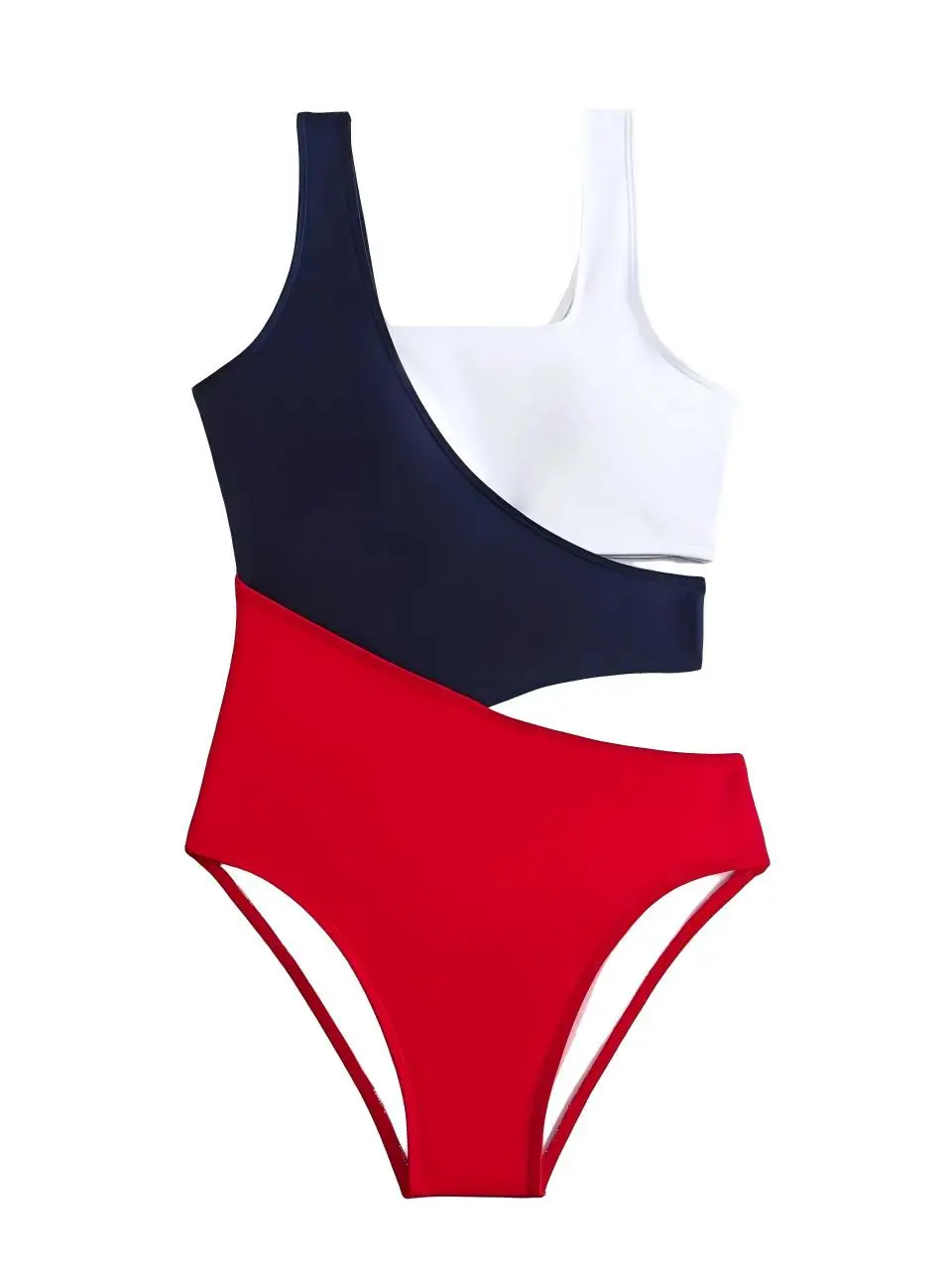 2026 Strappy التباين قطعة واحدة ملابس السباحة النساء ارتداءها مثير ملابس السباحة الصلبة الاستحمام لباس سباحة الإناث بحر الصيف #6