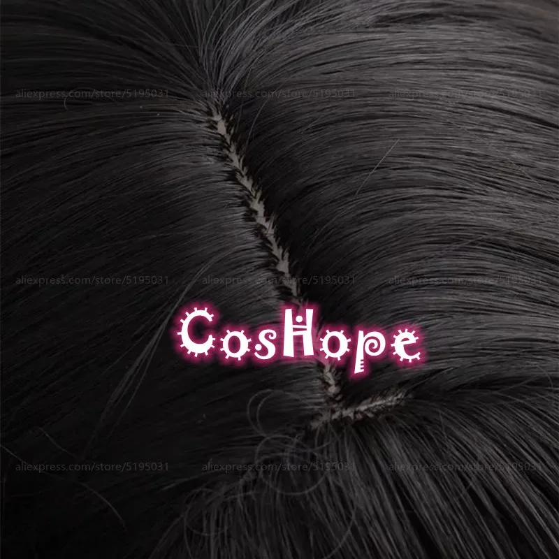 كاندي 2025 العتيقة تشى Shiyi 80 سنتيمتر طويل مستقيم أسود أنيمي شعر مستعار تأثيري مقاومة للحرارة بيروكات صناعية #5