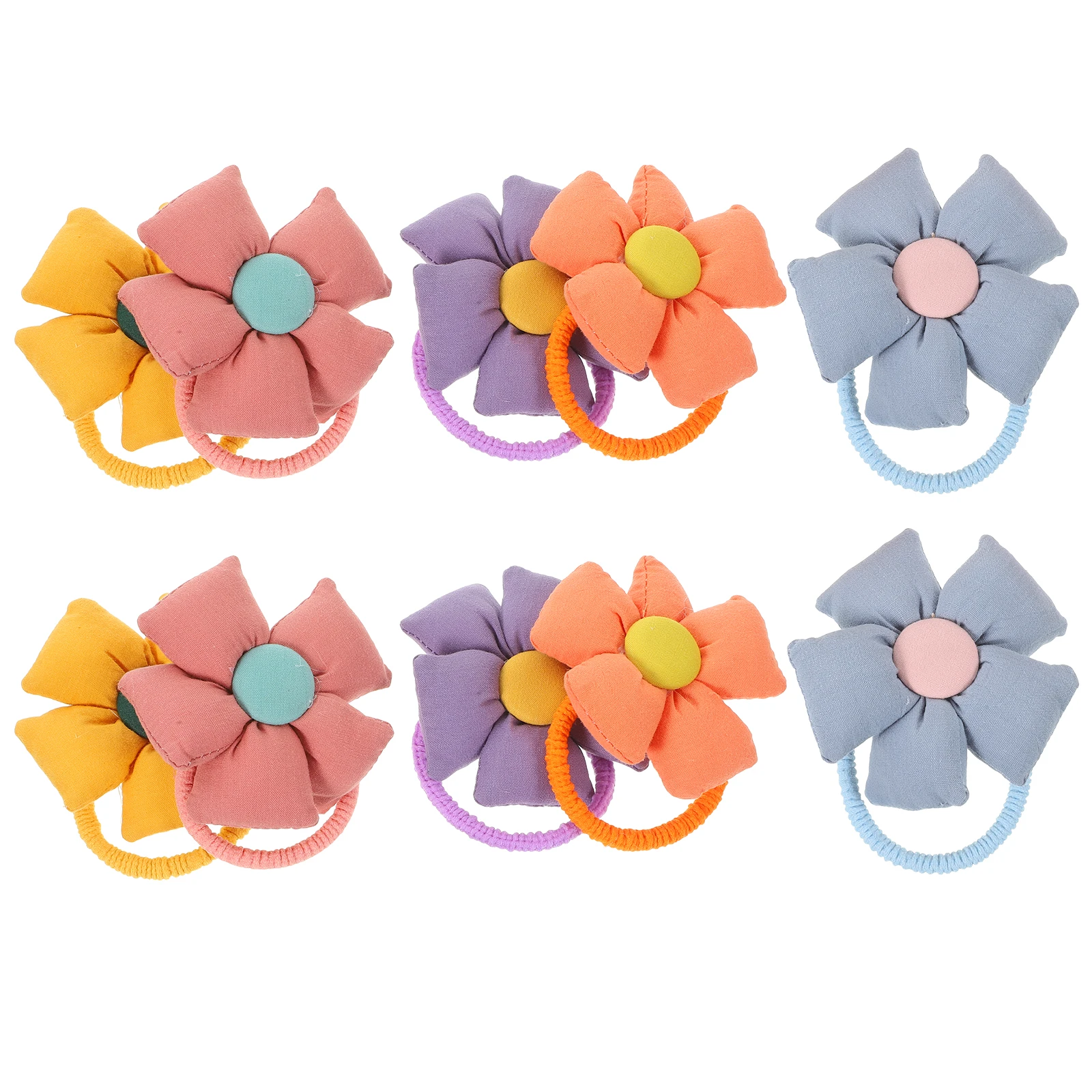

10 Pcs Holder Flowers Hair Circle Accessories for Fabric Elastic Floral Ties
