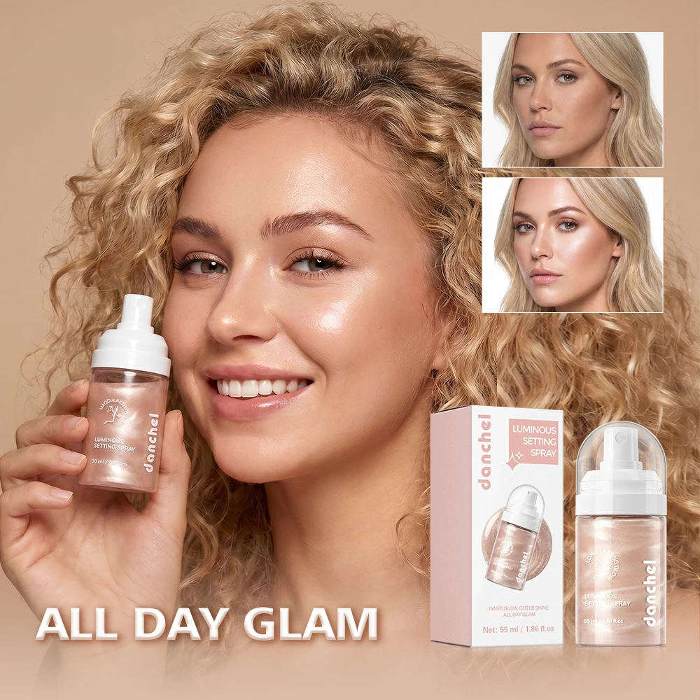 Luminous Setting Spray Long Lasting Hydration Dewy Plump Skin Seamless Blend Natural Finish Fix Face Makeup