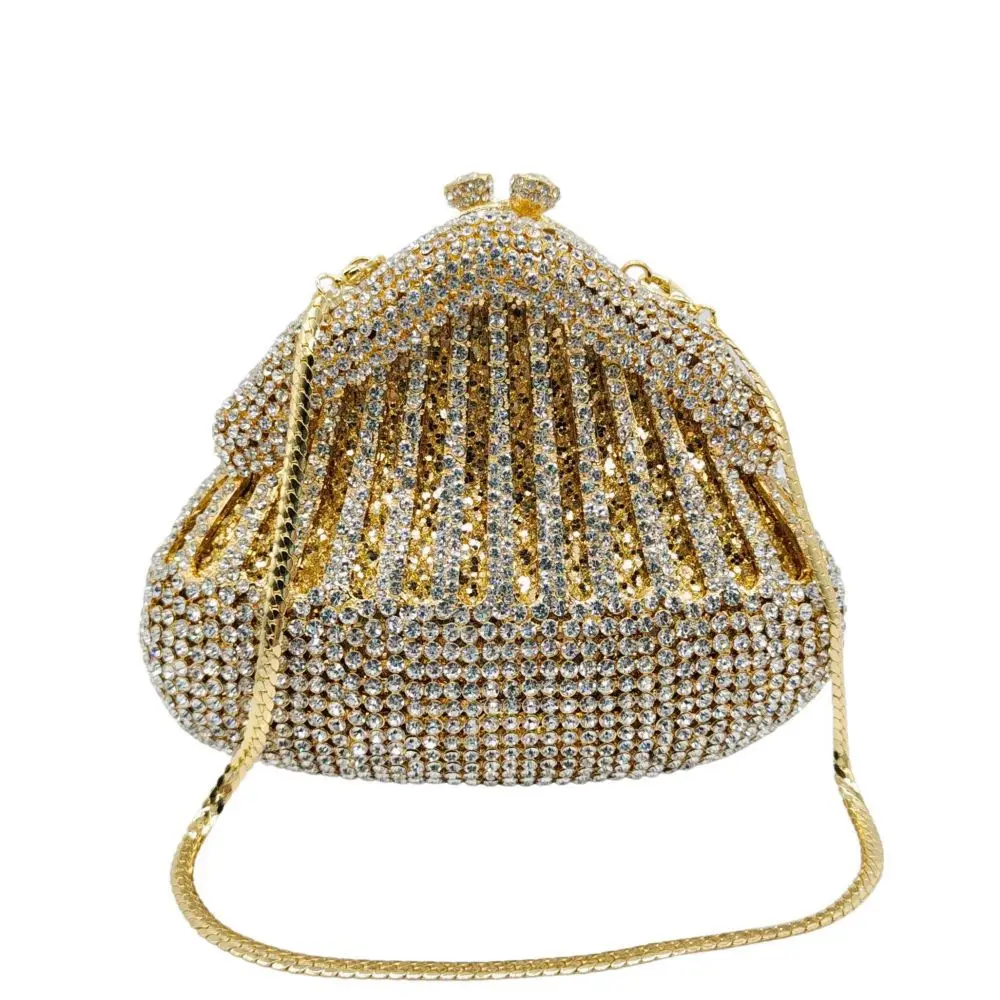 Diamond-encrusted Dinner Bag Exquisite Mouth Red Envelope Banquet Diamond Clutch Women's Bag Rhinestone Sac De Marque Luxe Femme