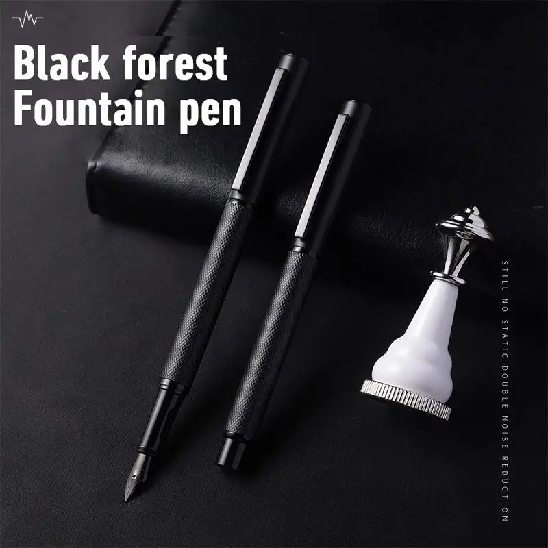 Lassical معدن أسود قلم حبر محمل أقلام الخط لكتابة الرسم مجلة الأعمال هدية مكتب دراسة اللوازم