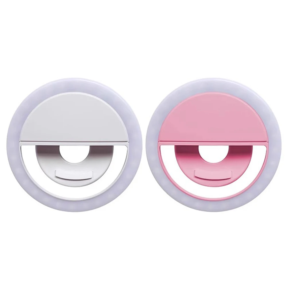 

LED Light Ring with USB charging Phone Lens Selfie Light Mini Circular Fill Light Clip for iPhone Samsung Xiaomi Smart Phones