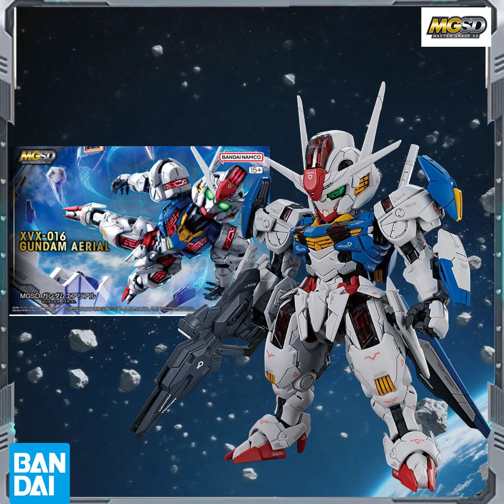 

Original box Bandai MGSD XVX-016 GUNDAM AERIAL Mobile Suit Gundam Mercury Witch anime character assembly model collectible toy