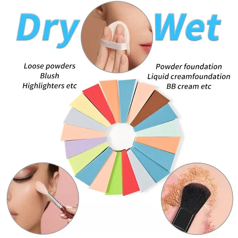 New 10/50/100Pcs Wedge Shaped Soft Mini Makeup Sponge Foundation Powder Wet And Dry Sponge Makeup Beauty Tools