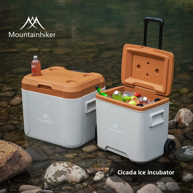 Outdoor Camping Rolling Insulated Cooler Box Portable Car Ice Chest Outdoor Camping Gear Commercial Fishing 30L