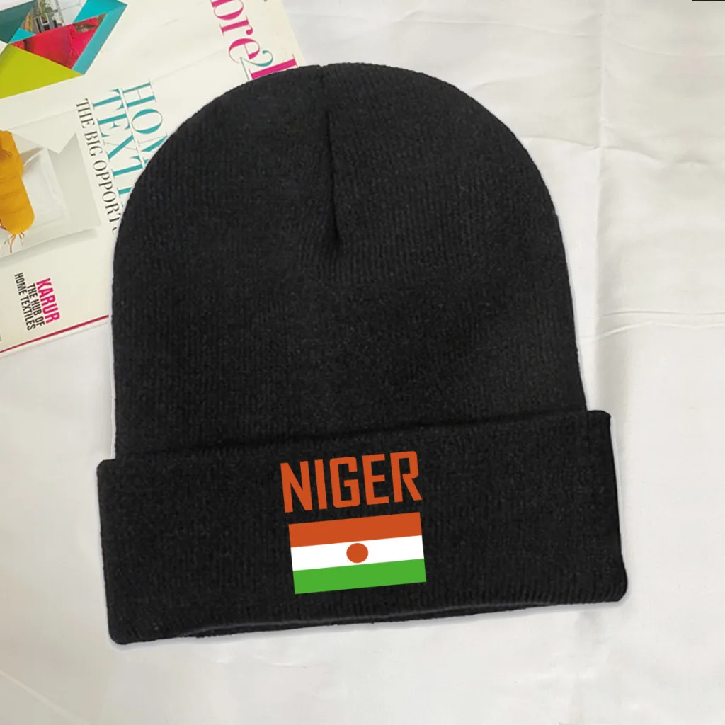 NIGER Country Flag Top Print Men Women Unisex Knitted Hat Winter Autumn Beanie Cap Warm Bonnet