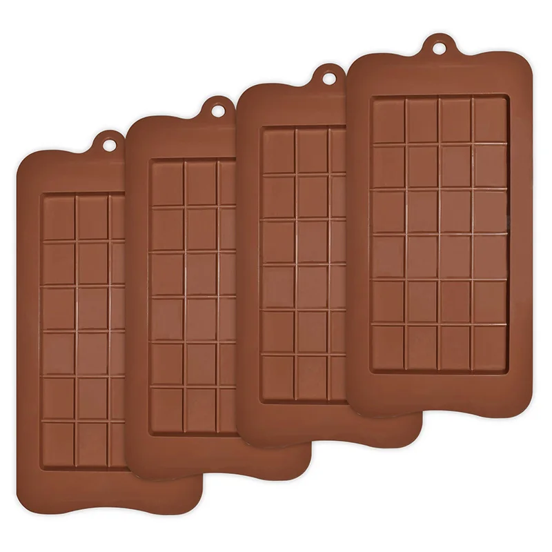 Break-Apart Chocolate Molds Food Grade Non-Stick Silicone Protein and Energy Bar Molds Easily Make Delicious Chocolate Mould