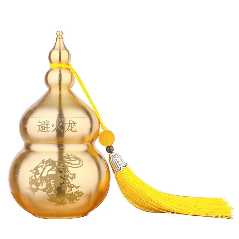 Brass Fire Avoiding Dragon Bottle, People's Wealth, Two Prosperous Gourd, Town House, Kitchen, Living Room, Northwest Decoration