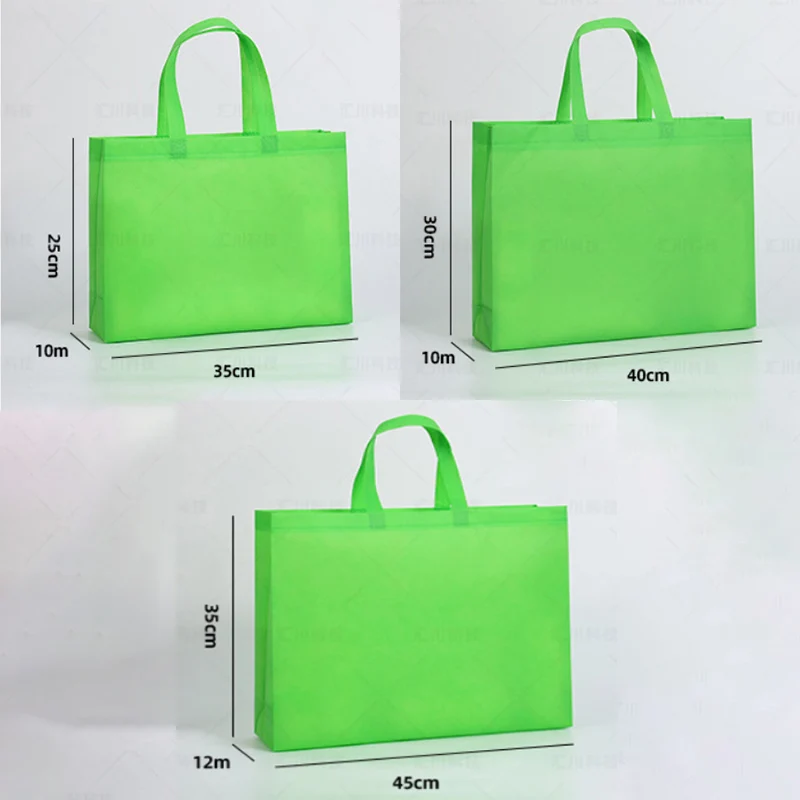 Portable Non-woven Shopping Bag Solid Color Large Capacity Gift Bag Foldable Travel Storage Environmentally Friendly Bag Handbag