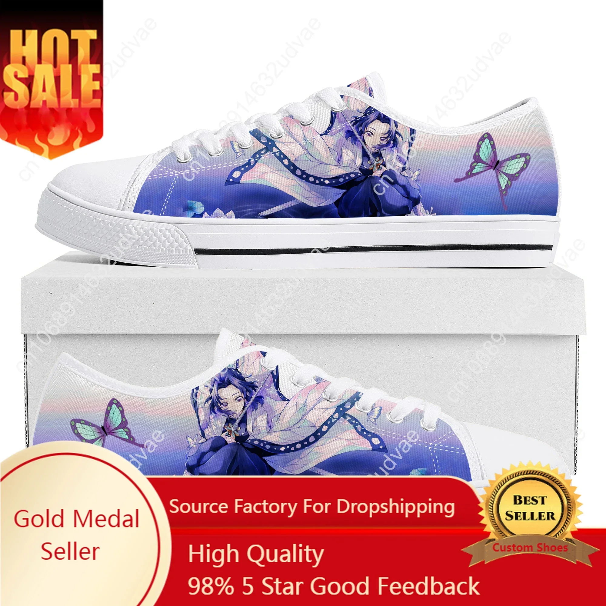 

Anime Cartoon Insect Pillar Bug Shinobu Kocho Low Top Sneakers Mens Womens Teenager Canvas Sneaker Couple Shoes Custom Shoe