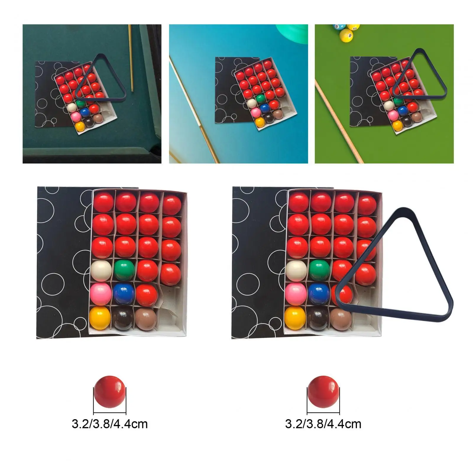 22Pcs Mini Billiards Snooker Balls Set Full Set for Recreation Game Playroom