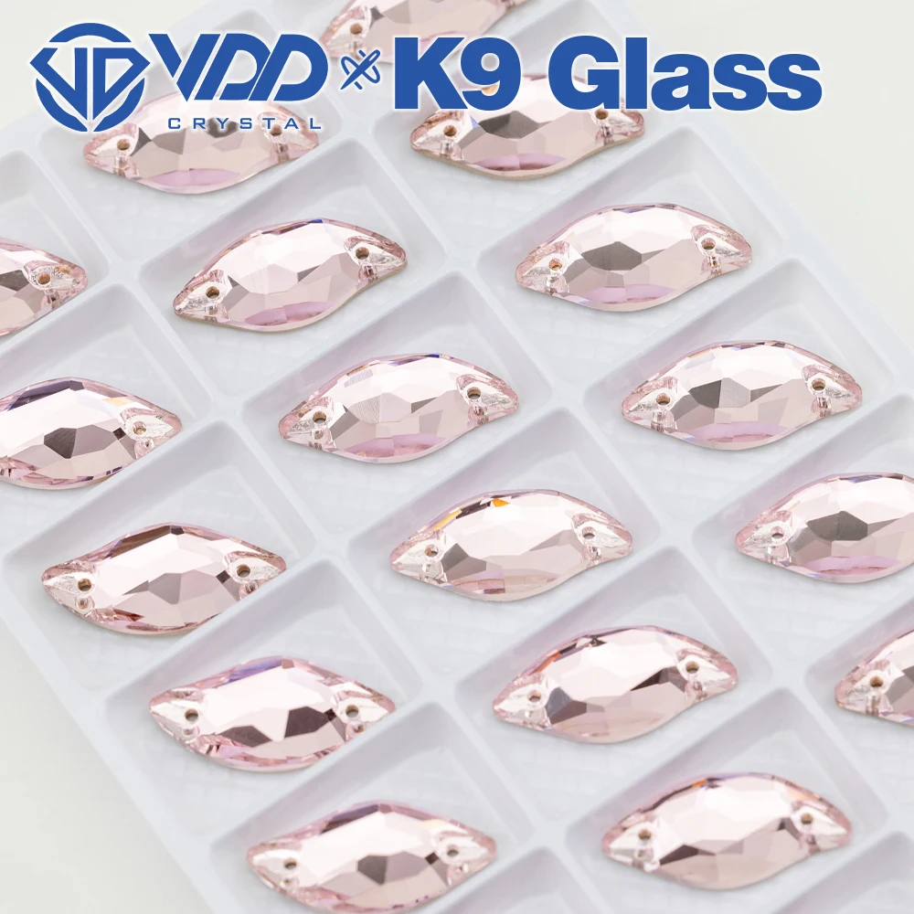 VDD Großhandel Blattförmige Hochwertige K9-Glas-Applikationssteine, Kristall-Flachboden-Nähsteine für Kleidung, DIY, Kleider, Hochzeitskleider – Detail 23