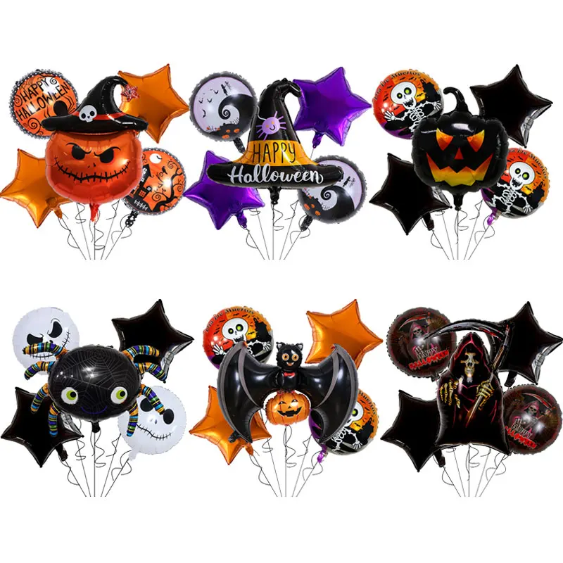 

Halloween Pumpkin Ghost Balloons Decorations Spider Foil Balloons Inflatable Toys Bat Globos Halloween Party Supplies Kids Toys