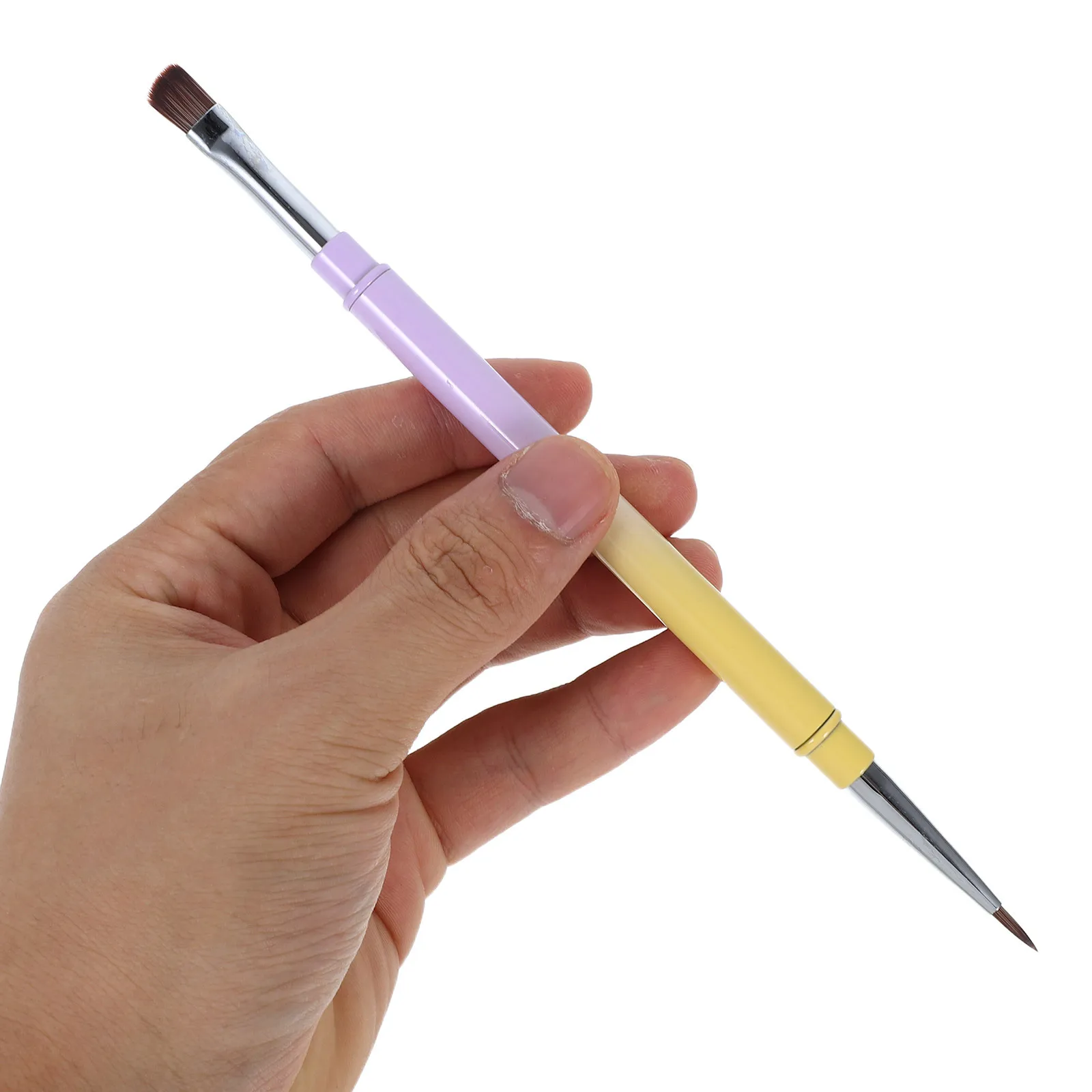 

Nail Art Dual-Ended Brush Fine Liner Flat Head Durable Material Versatile Application Professional Manicure Tool
