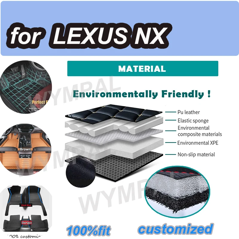 

Автомобильные коврики LUXURY для LEXUS NX series 200 300h 300 200t 2015 2016 2017 2018 2019 2020, автомобильные подушечки для ног на заказ
