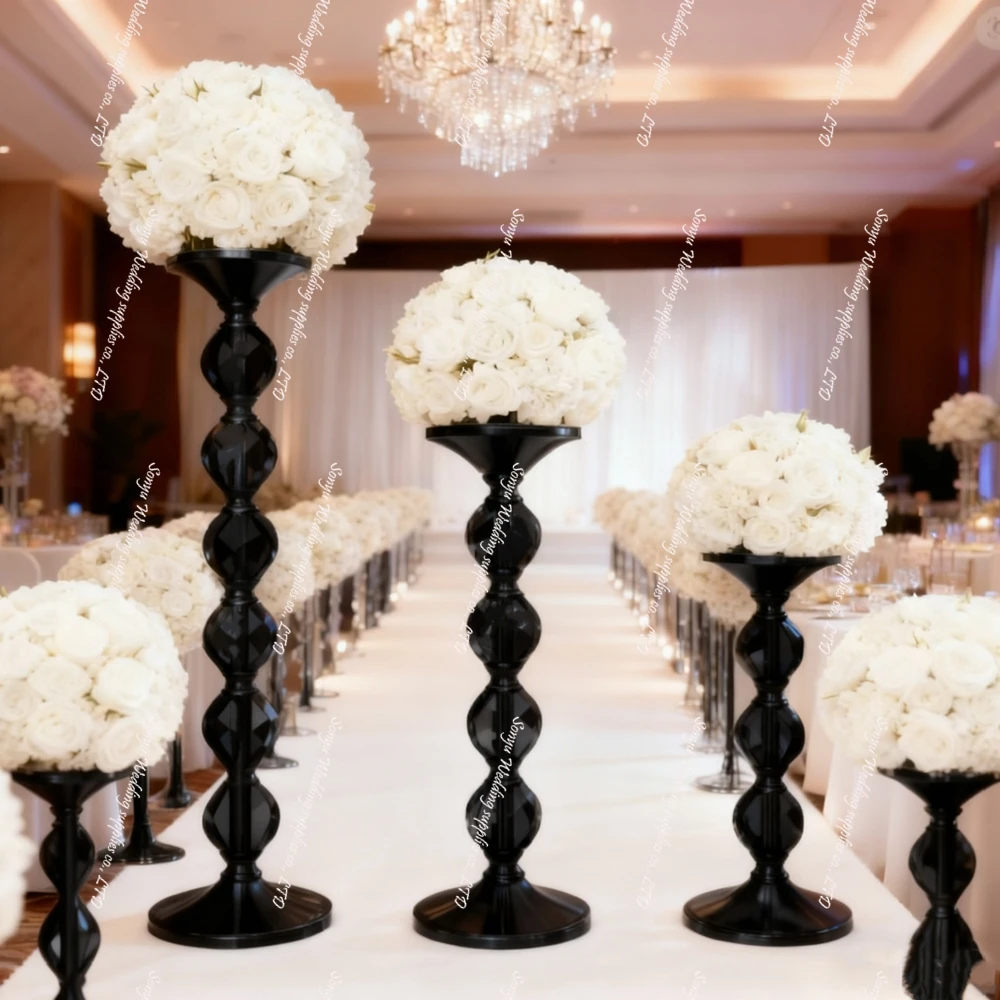 10pcs )f15  Factory Luxury Table Centerpiece Pillar Metal  gold/white/sliver/black Flower Stand Event Other Wedding Decorat