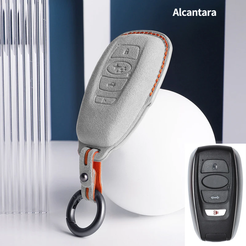 3 / 4 Buttons Case Smart Remote Key Fob Shell Cover for Subaru BRZ Crosstrek Forester Impreza Legacy Outback Ascent suede view 4