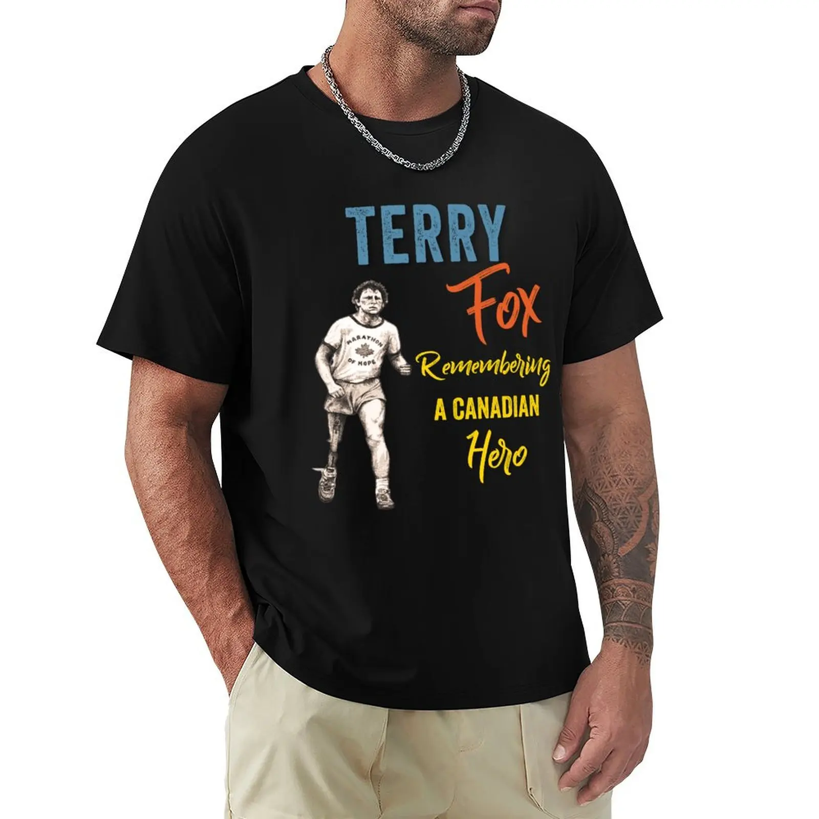 

TERRY FOX T-Shirt Man t-shirt vintage anime shirt t shirt men 100℅ cotton