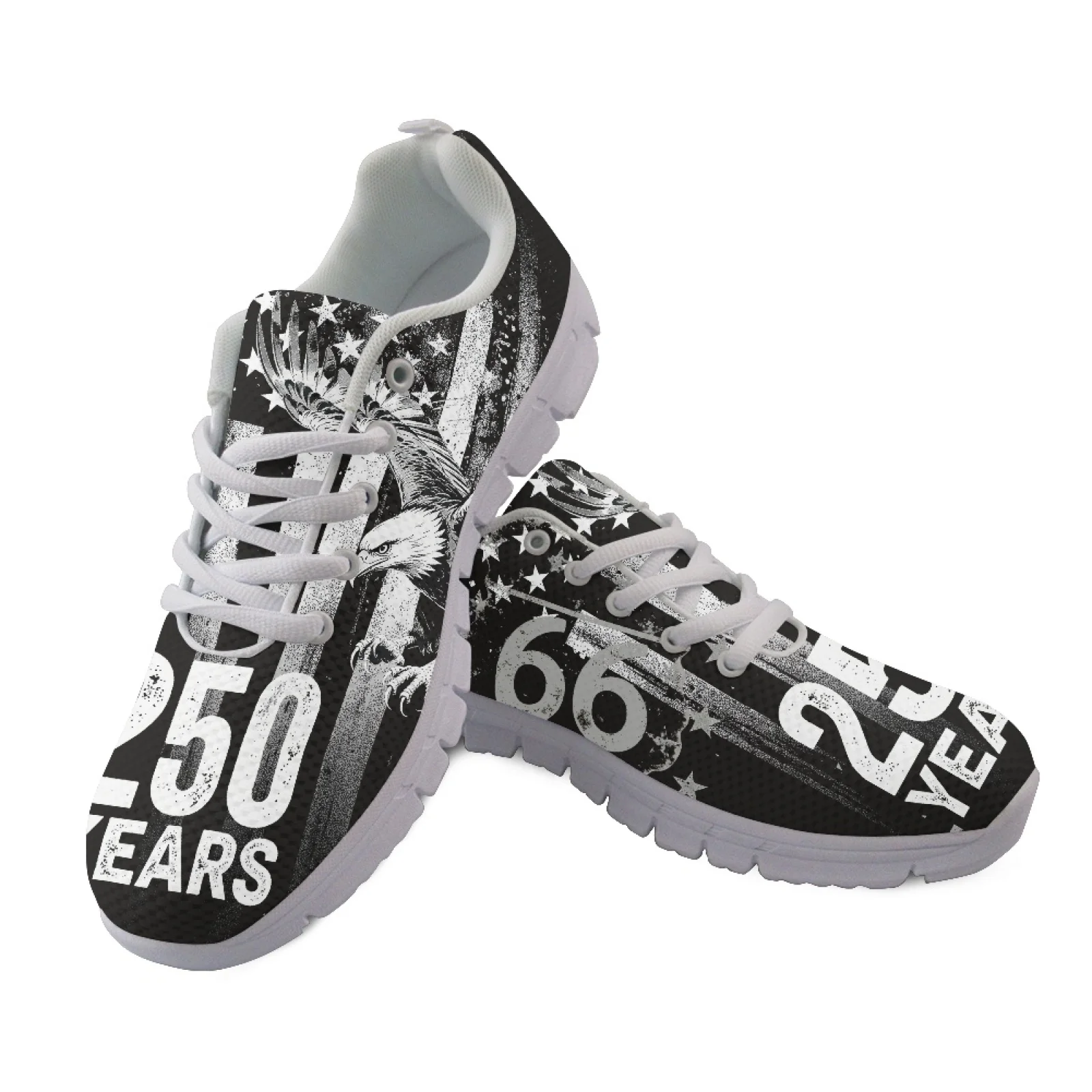 Coloranimal Eagle Flag Cushion Work Shoes Women Tennis Shoes Athletic Sport Footwear for Mens Womens