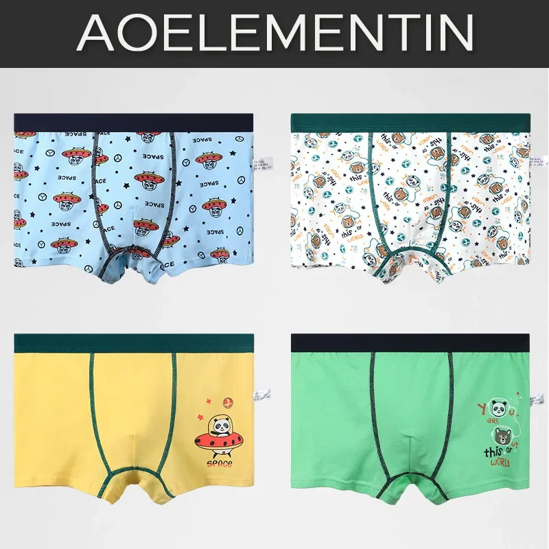 

4шт. Хлопковое нижнее белье для мальчиков, детские детские трусы, летние тонкие без ПП, четырехугольные для маленьких мальчиков и средних детей.