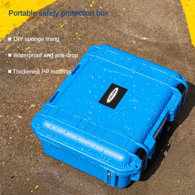 Portable Safety Protection Box With Sponge Thickened Plastic Waterproof Tool Box Camera Instrument Suitcase Equipment Toolbox