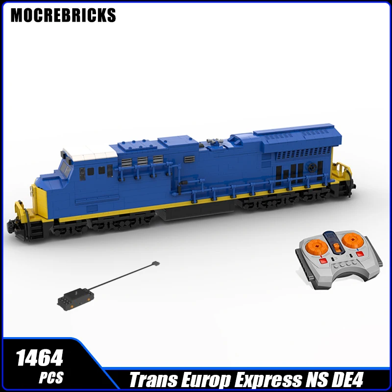 City Railway Train Series Diesel Locomotives ET44AH Model Building Blocks City Cargo Transport Vehicle Bricks Kid's Holiday Toys