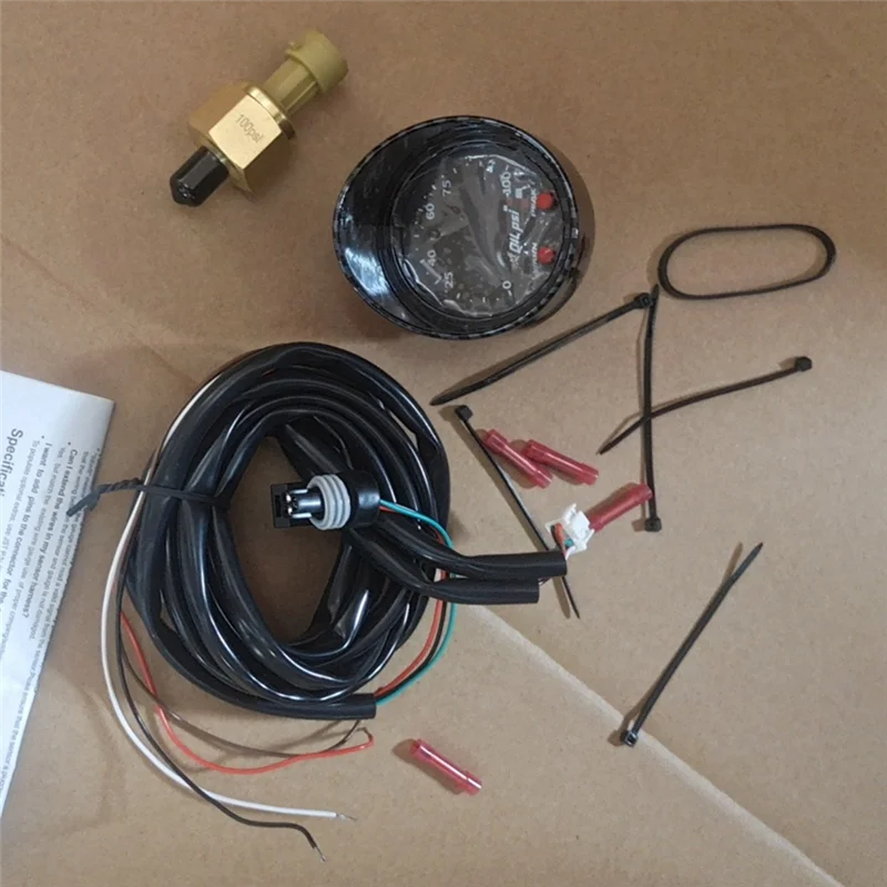 

30-0301 52 мм X серии манометр масла/топлива 100PSI 7BAR цифровой светодиодный модификация детали черный пластик автомобильные принадлежности