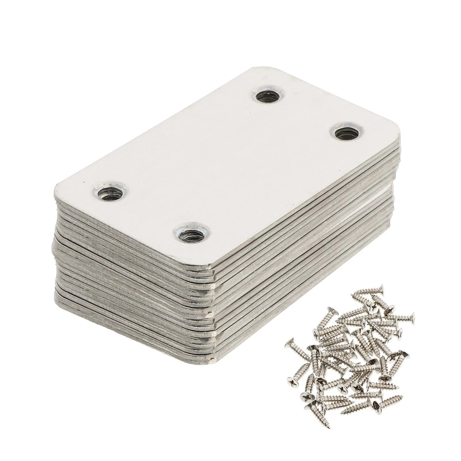 

20 Pcs Stainless Steel Corner Brackets Heavy Duty Angle Plates Furniture Repair Hardware Smooth Surface Wardrobe Cabinet Chair