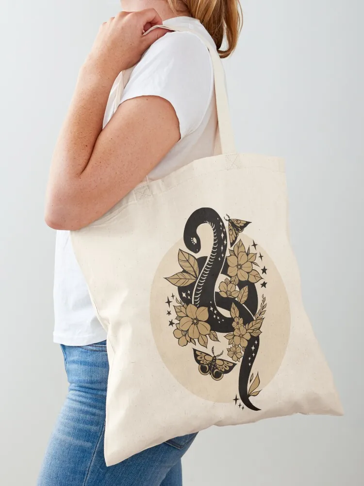 

Black Snake Tote Bag bags for women Custom bag Big bag for beach