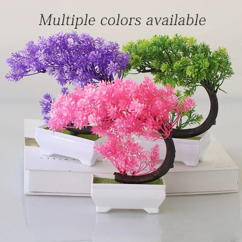

Crescent Style Bonsai Simulation Plant Thousand Layer Flower Bonsai Home Decoration Fake Floral Creative Gift Ornaments
