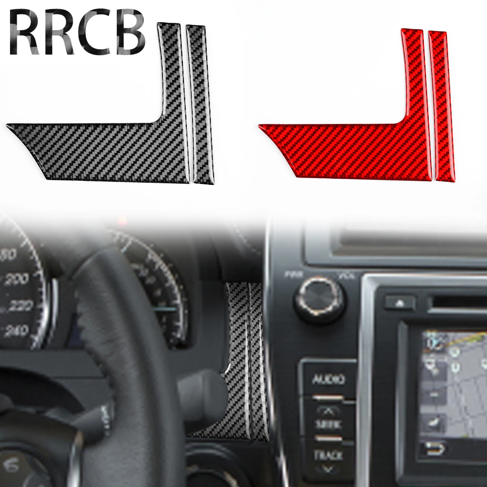 For Toyota Camry XV50‌ 7th 2012-2014 Car Accessories Carbon Fiber Dashboard Speedometer Side Interior Cover Decorative Stickers