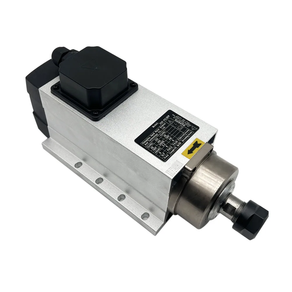 High-Speed CNC Spindle Motor for CNC 2.2kw ER20 24000RPM 110V 220V 380V Air-Cooled Square Flange Spindle Motor
