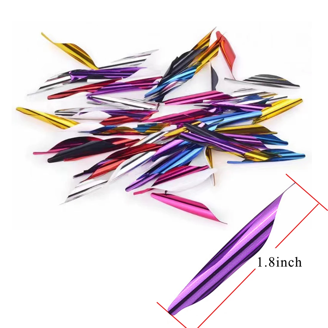 Spiral Feather Right Wing Archery Arrow, DIY Arrow Accessories, Spin Vanes, 1.56, 1.8, 50Pcs