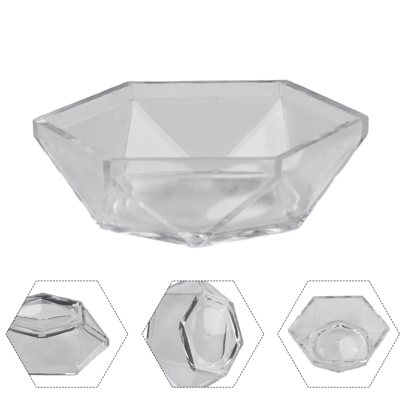 1 pz Base per esposizione a sfera in acrilico Palline Espositore Decorazioni Base Forma esagonale Decorazioni per la casa Ornamento da tavolo