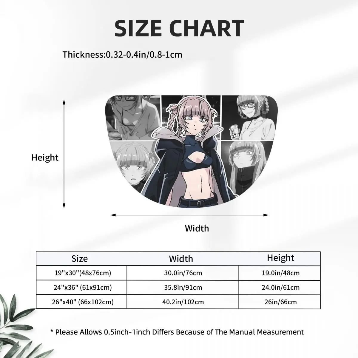 Call Of The Night Anime Nazuna Nanakusa Flannel Half Round Doormat Non Slip Bathroom Mat Absorbent Floor Carpet for Living Room